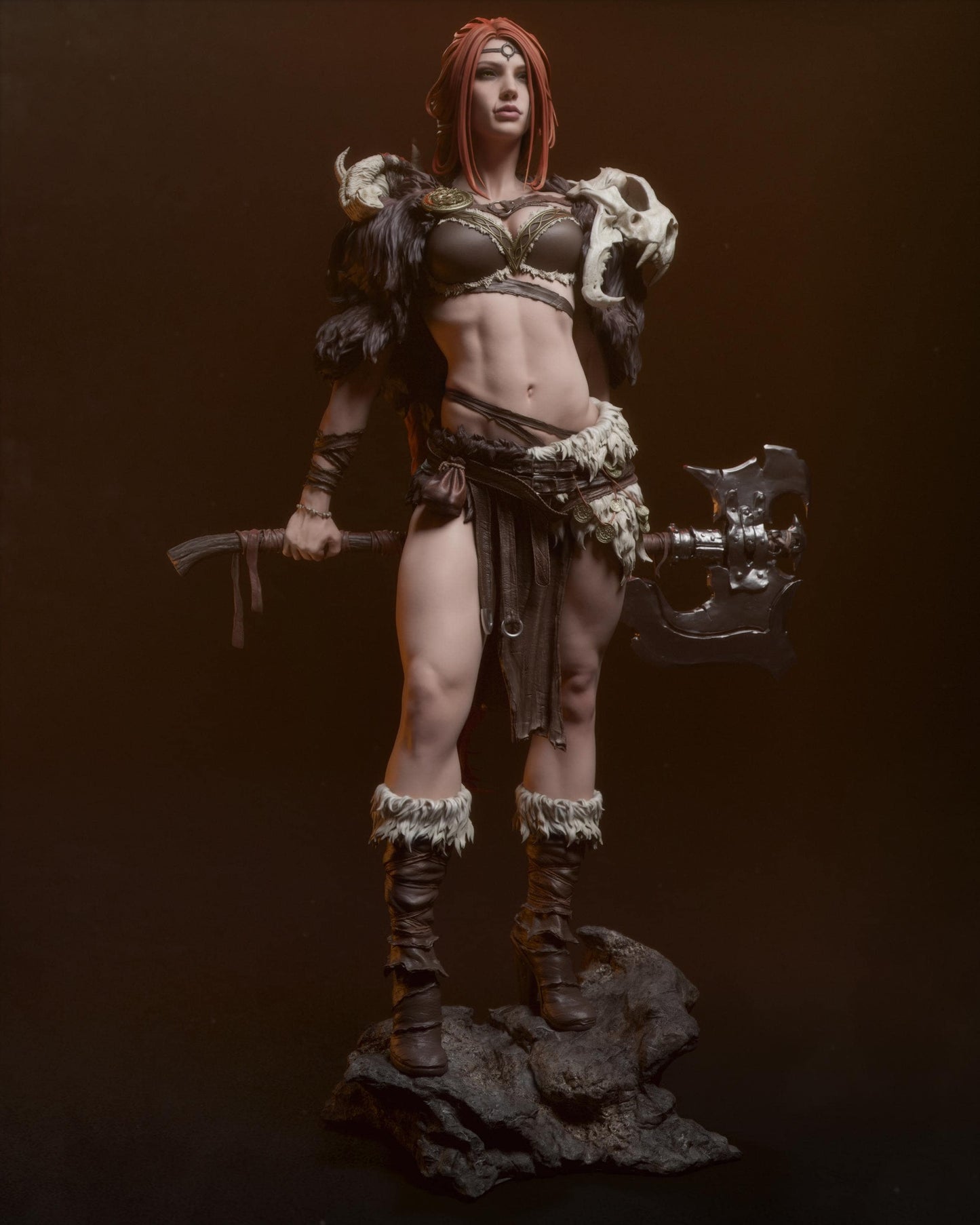 Barbarian Queen Statue | Maximum Detailed 12k Resin Printed Figure