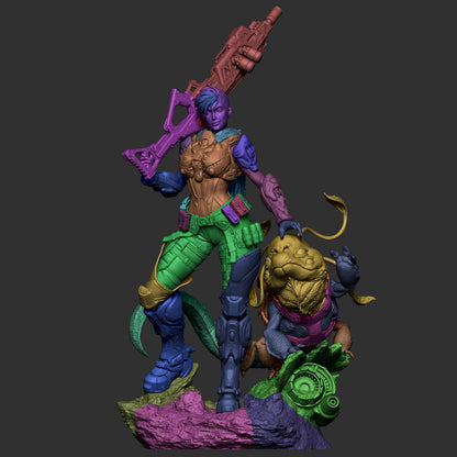 Kyla Bounty Hunter Statue | Maximum Detailed 12k Resin Printed Figure