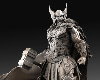 Thor God of Thunder Statue | Maximum Detailed 12k Resin Printed Figure