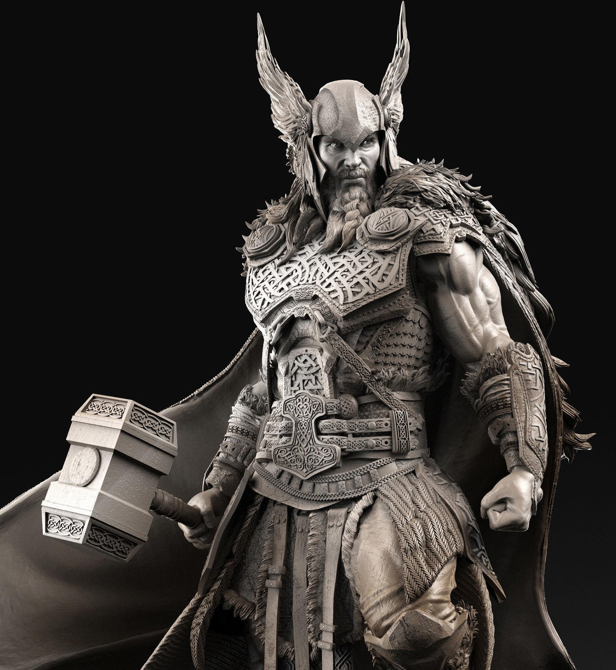 Thor God of Thunder Statue | Maximum Detailed 12k Resin Printed Figure