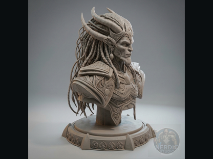 Lich Dragonlord Thallgrund - Ice Wraith Bust  | Maximum Detailed 16K Ultra-High Definition