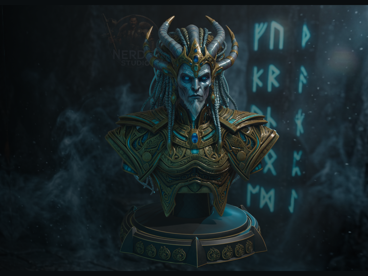 Lich Dragonlord Thallgrund - Ice Wraith Bust  | Maximum Detailed 16K Ultra-High Definition