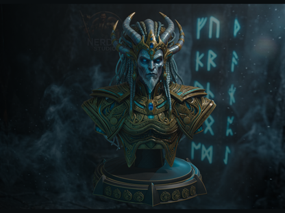 Lich Dragonlord Thallgrund - Ice Wraith Bust  | Maximum Detailed 16K Ultra-High Definition
