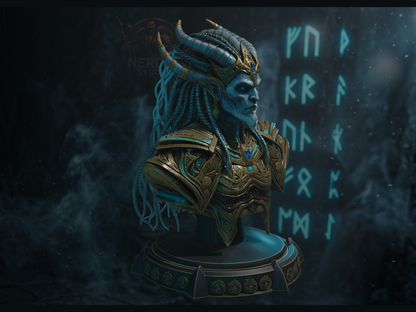 Lich Dragonlord Thallgrund - Ice Wraith Bust  | Maximum Detailed 16K Ultra-High Definition