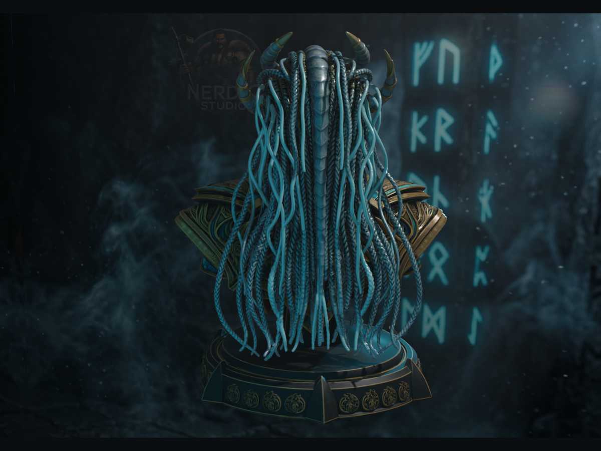 Lich Dragonlord Thallgrund - Ice Wraith Bust  | Maximum Detailed 16K Ultra-High Definition