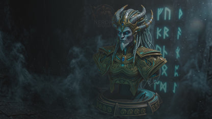 Lich Dragonlord Thallgrund - Ice Wraith Bust  | Maximum Detailed 16K Ultra-High Definition