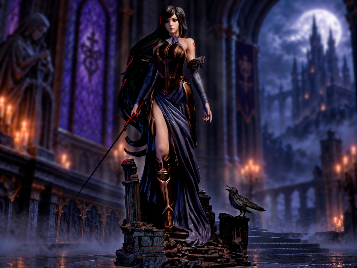 Castlevania Shanoa Figurine | Maximum Detailed 16K Ultra-High Definition